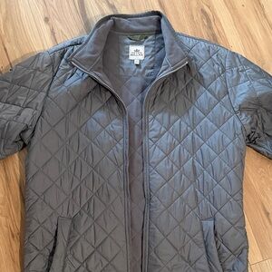 Peter Millar Men's Charcoal Quilted Puffer Jacket